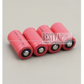 Wholesale Button top IMR li-Mn 16340 650mah 3.7V battery for mods (2pcs)