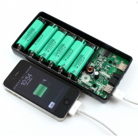 Wholesale Power USB Charging Po 6*18650 mobile power supply boxes DIY 3.7V 5V 9V 12V