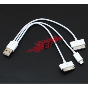 Wholesale 3-in-1 USB Data Cable For Iphone,Ipad